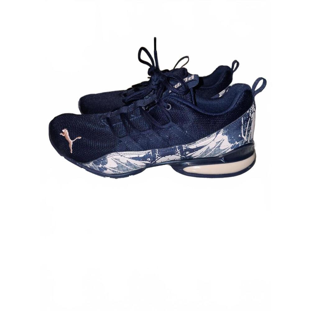 Puma Women's Athletic Sneakers Navy Blue with White Pattern